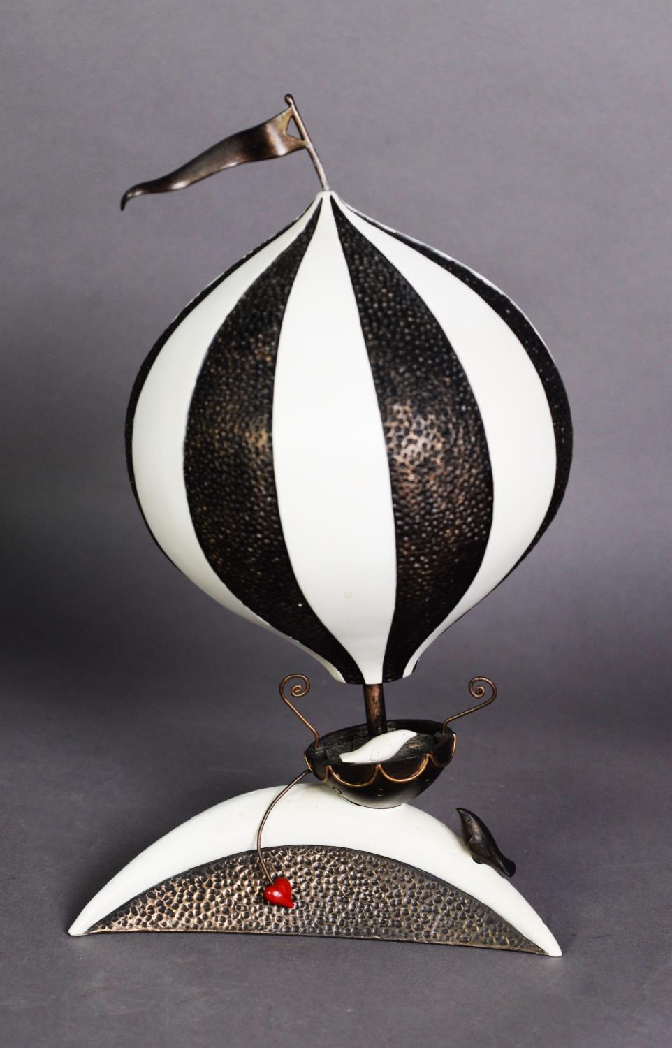 ADAM BARSBY (b.1969), ltd. ed. cold cast sculpture 'Love's Journey I' of a hot air balloon, numbered