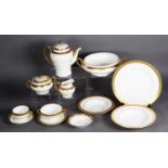 MINTON BUCKINGHAM (K159) BONE CHINA DINNER AND TEA SERVICE with etched gilt banded borders and