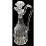 A mid 19th century cut glass claret jug and stopper