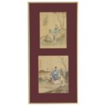 Two Chinese paintings on silk