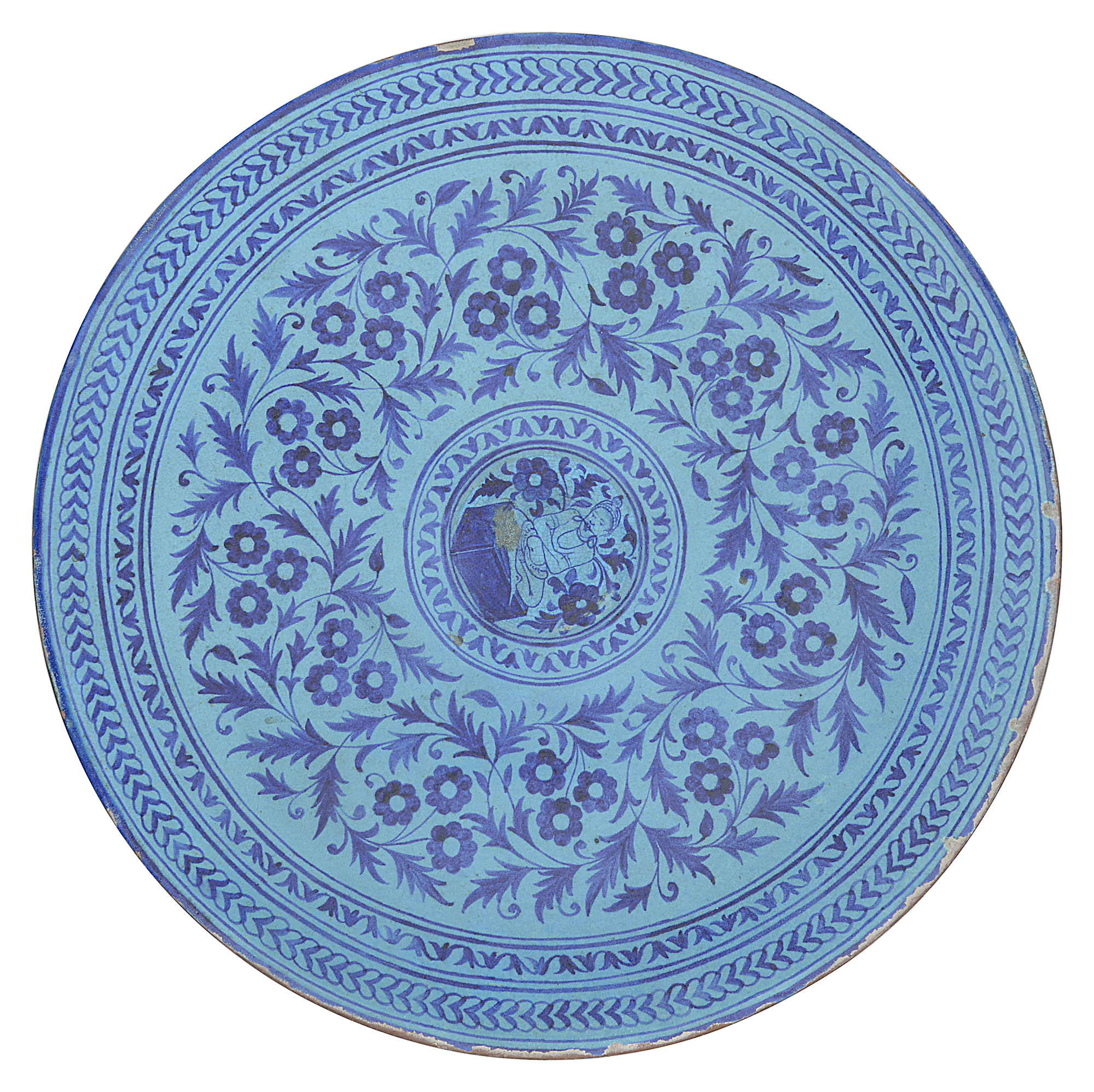 A large 19th century Multan faience charger