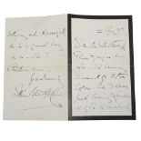 Lady Randolph Churchill letter
