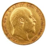 An Edward VII full sovereign 1907