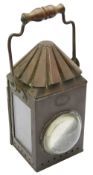 A copper ships lantern dated 1917 Steam Drifters Stores Lowestoft