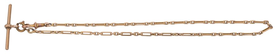 A Continental yellow gold watch chain