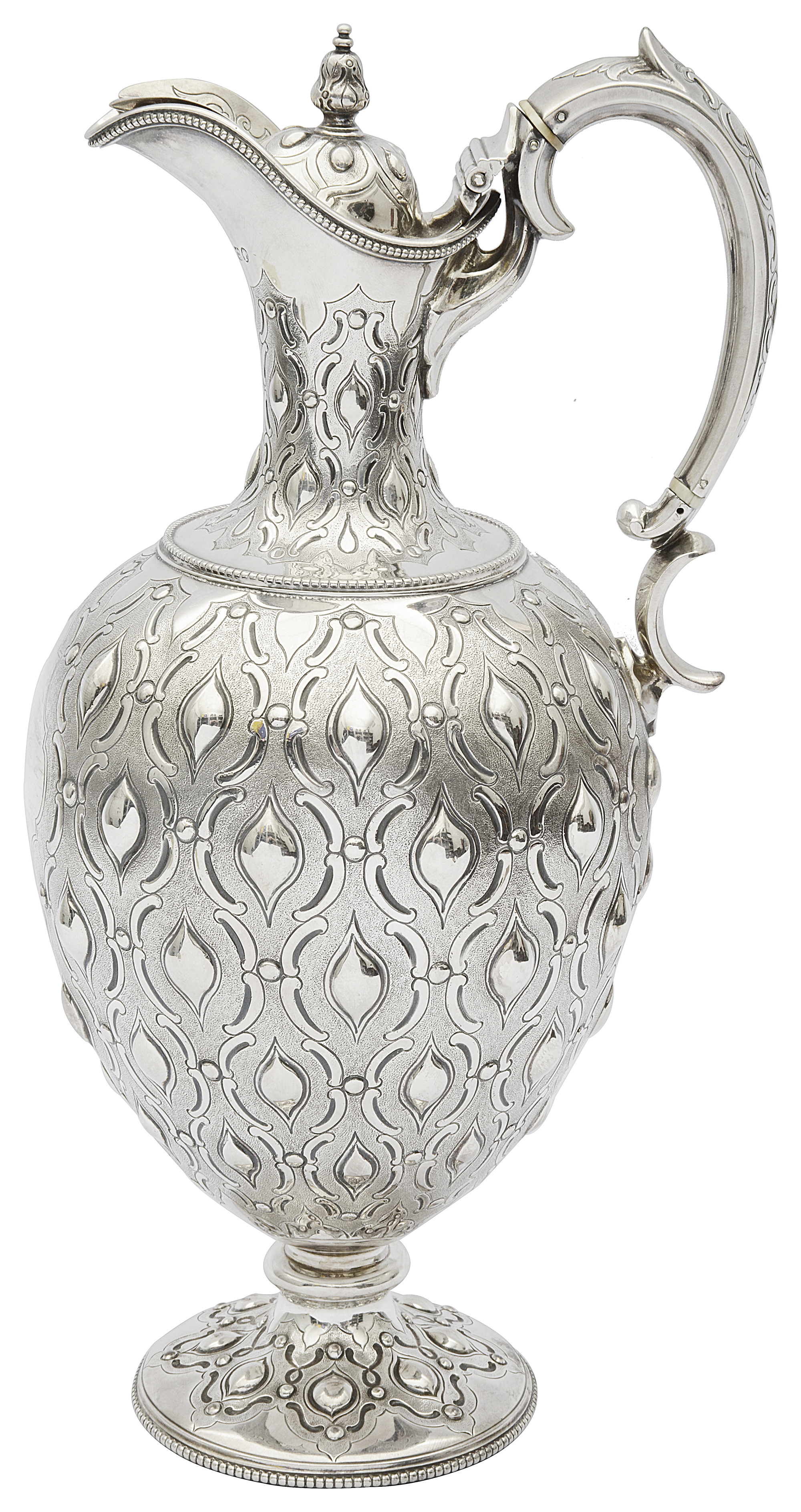 A Victorian silver claret jug, Sheffield, 1864