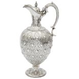 A Victorian silver claret jug, Sheffield, 1864