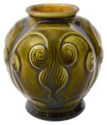 A small Linthorpe pottery vase, designed by Dr Christopher Dresser