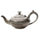 A late Victorian silver teapot