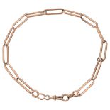 9ct fetter rose gold chain