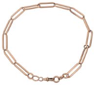 9ct fetter rose gold chain