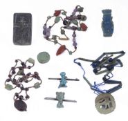 A small interesting collection of Egyptian amulets and related items