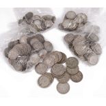 A quantity of George V and George VI silver coins