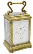 A late 19th century French carriage clock by Joseph Soldano