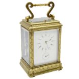 A late 19th century French carriage clock by Joseph Soldano