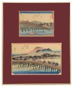 Hiroshige (1797-1858) A pair of woodblock prints
