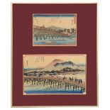 Hiroshige (1797-1858) A pair of woodblock prints