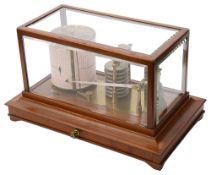 An early 20th century mahogany cased barograph