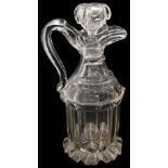 An early Victorian cut glass claret jug