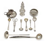 A collection of George III silver and plated items