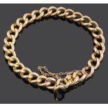 An 18ct gold curb link bracelet