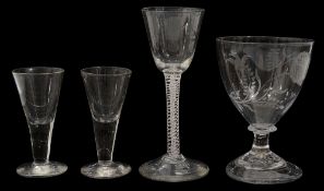 An 18th century drinking glass