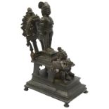 A19th century South Indian bronze Vishnu shrine