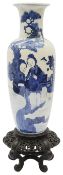 A 19th century Chinese blue and white vase