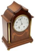 An Edwardian bracket clock the movement stamped Vincent