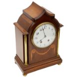 An Edwardian bracket clock the movement stamped Vincent