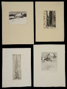 Max Pollak Austrian(1886-1970) four drypoint etchings