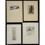 Max Pollak Austrian(1886-1970) four drypoint etchings