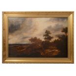 English School, 19th century, a pair of landscape paintings, oil on canvas