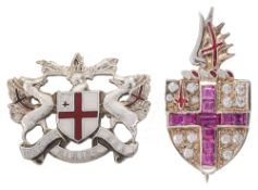 A City of London brooch and another