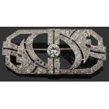 An Art Deco diamond-set brooch