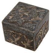 A Chinese export silver trinket box