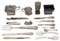 A collection of 19th century and later silver