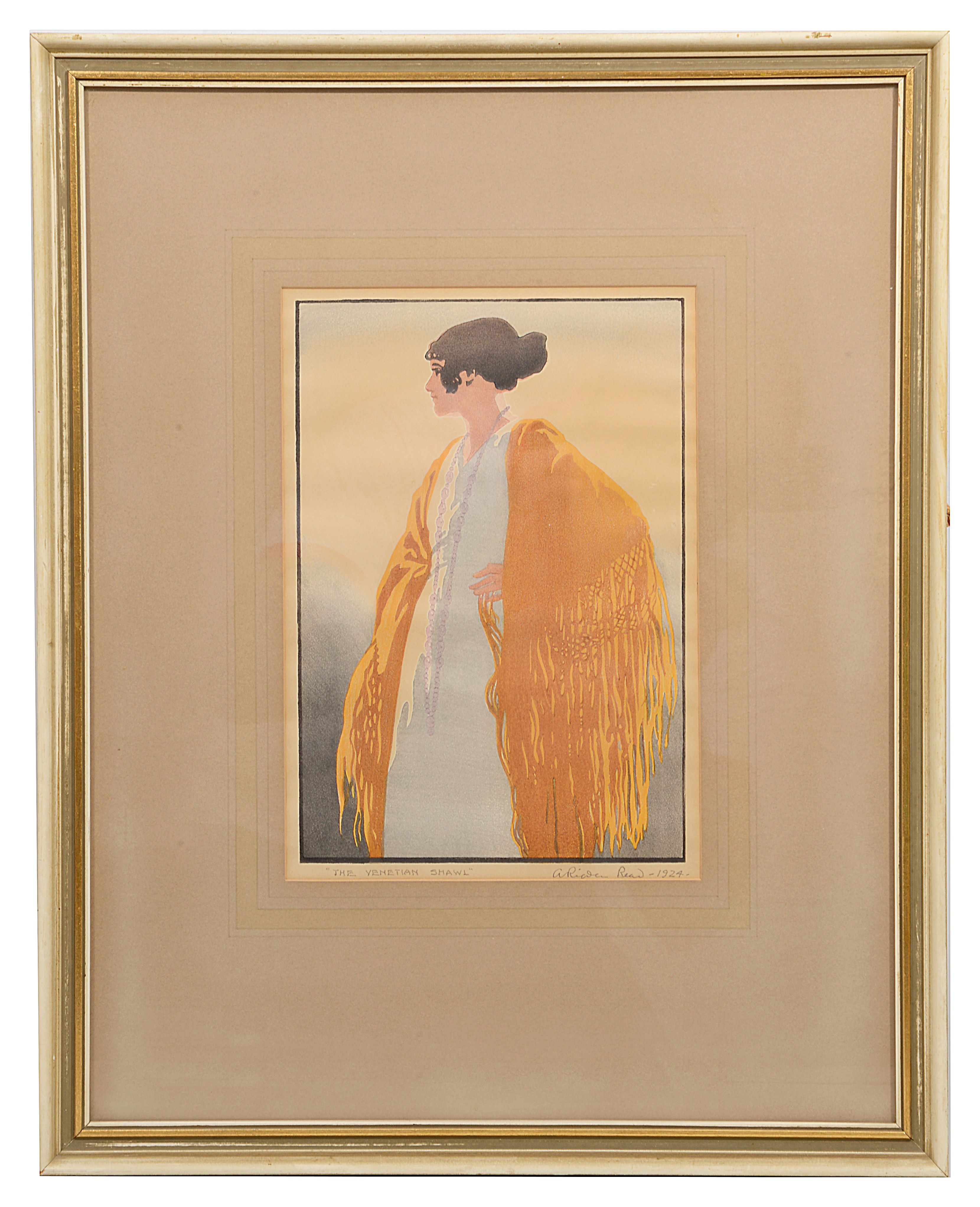 Arthur Rigden Read 'The Venetian Shawl' print