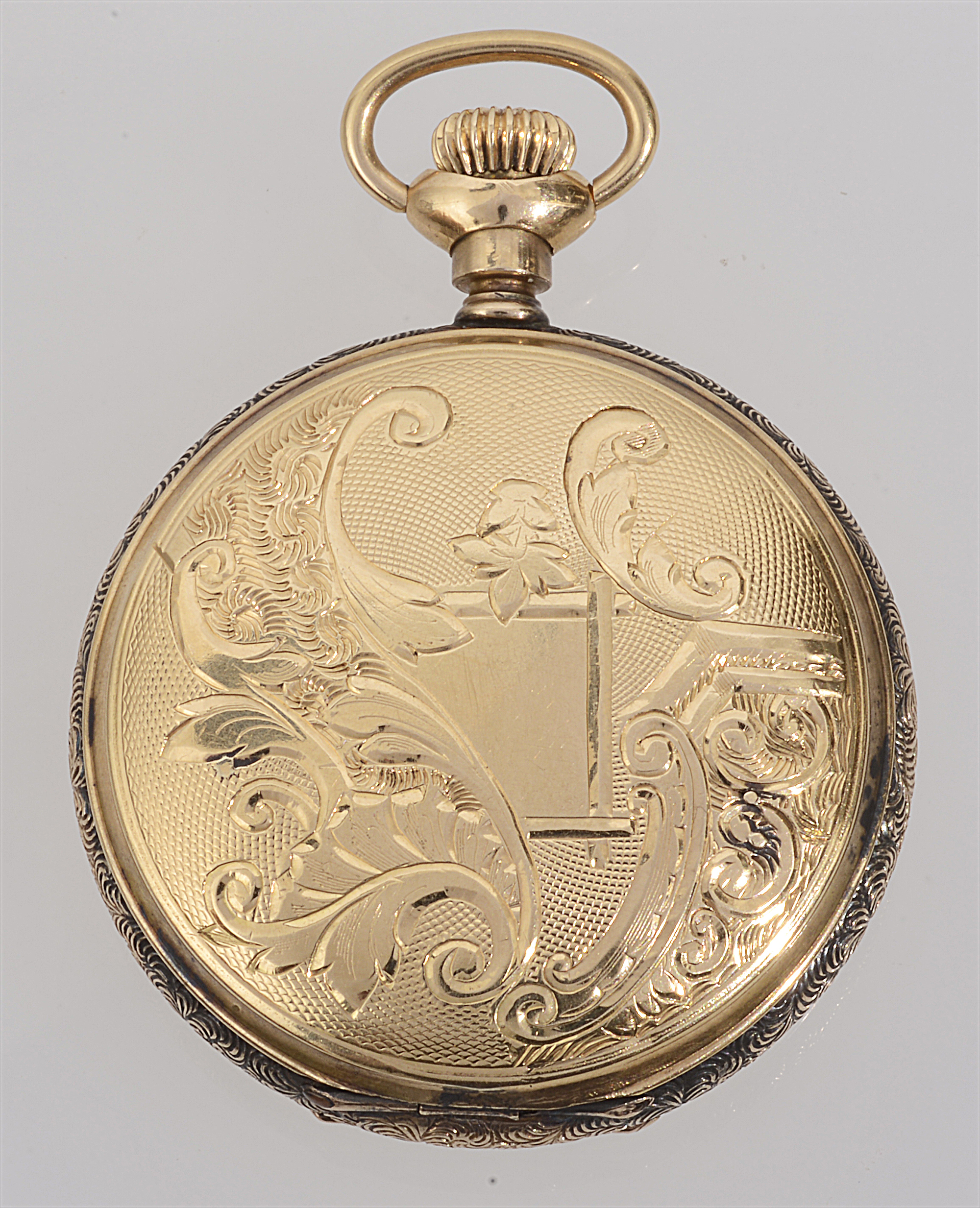 A full hunter keyless wound pocket watch by Elgin - Image 2 of 3