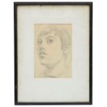 Eric Stace Holt (1944-1997) Portrait of a man, pencil signed and dated 1962