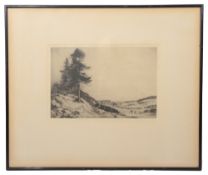Albany E. Howarth, Three etchings of British landscape and town scenes