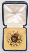 A large diamond-set floral clip brooch by Boucheron, circa 1940