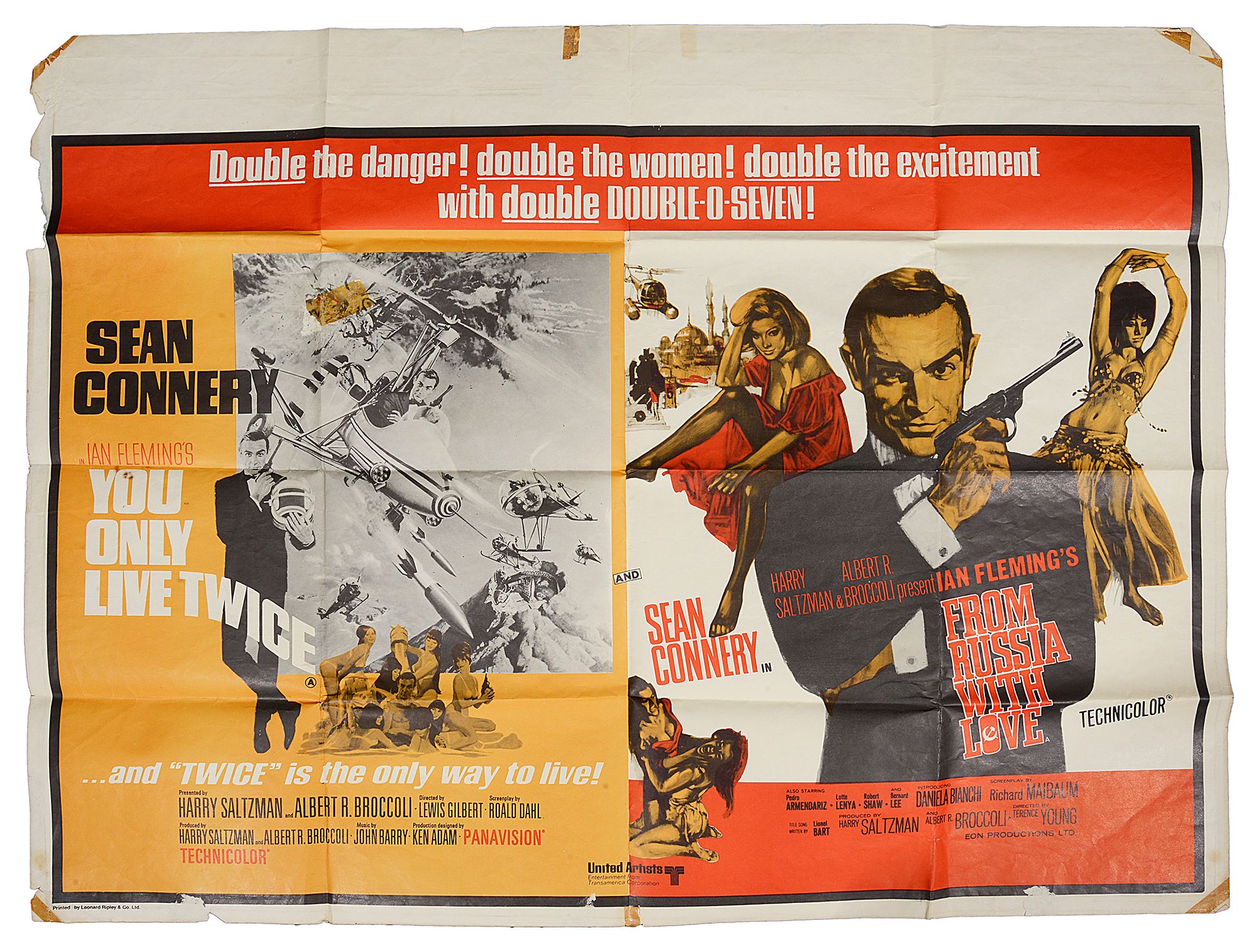 James Bond: Double Bill poster plus programmes and magazines - Image 2 of 12