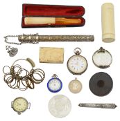 An interesting collection of 19th century and later silver and other vertu