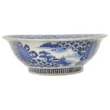 A Japanese blue and white bowl