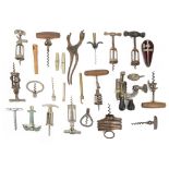 A mixed collection of antique and later corkscrews