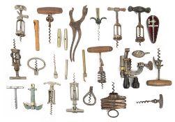 A mixed collection of antique and later corkscrews