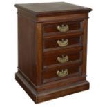 A Victorian mahogany bank of drawers