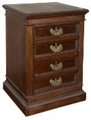 A Victorian mahogany bank of drawers