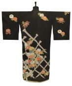 A 1930s Kimono and Chinese embroidered shawl